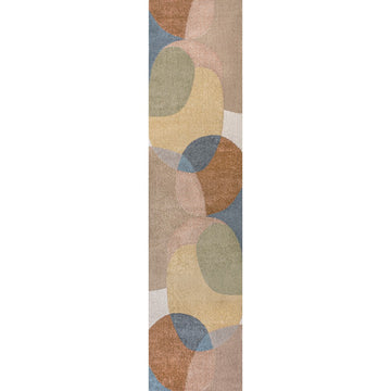 Pebble Geometric Kids & Novelty Machine-washable Area Rug